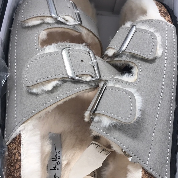 Nicole Miller Shoes - Nicole Miller Faux Fur Sandals